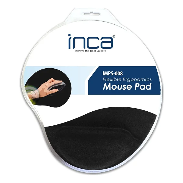 İnca Bilek Destekli Silikon Mousepad Siyah Inca IMPS-008 - Görsel 2