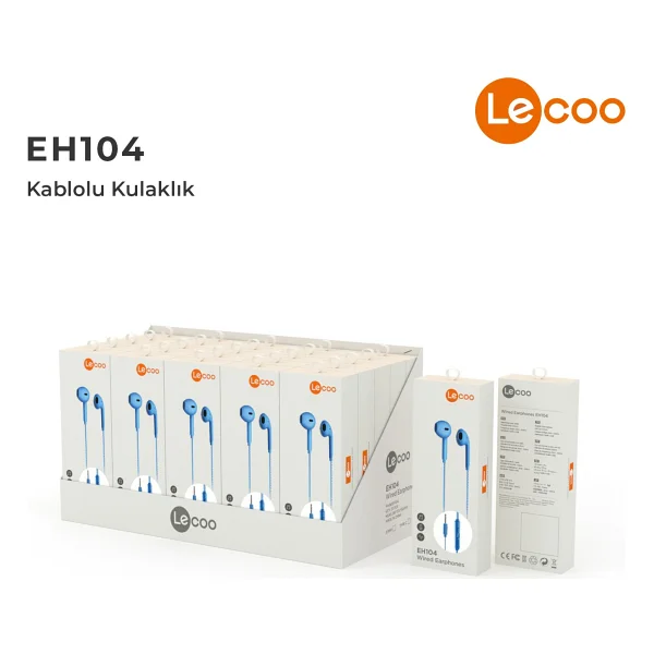 Lenovo Lecoo Eh104 Mavi Kablolu Kulak İçi Kulaklık - Görsel 7
