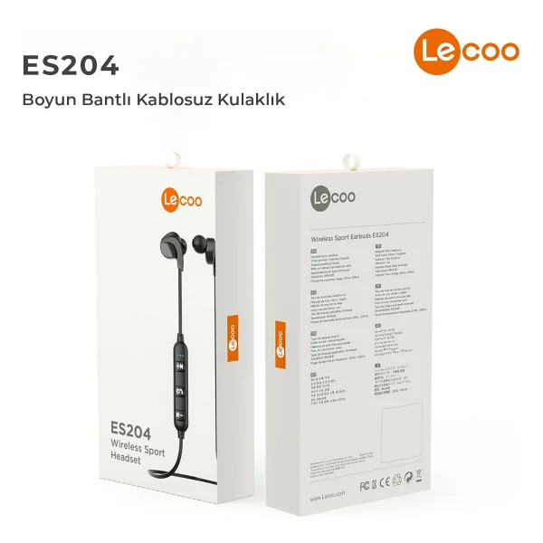 Lenovo Lecoo Es204 Boyun Bantlı Kulak İçi Bluetooth Kulaklık - Görsel 9