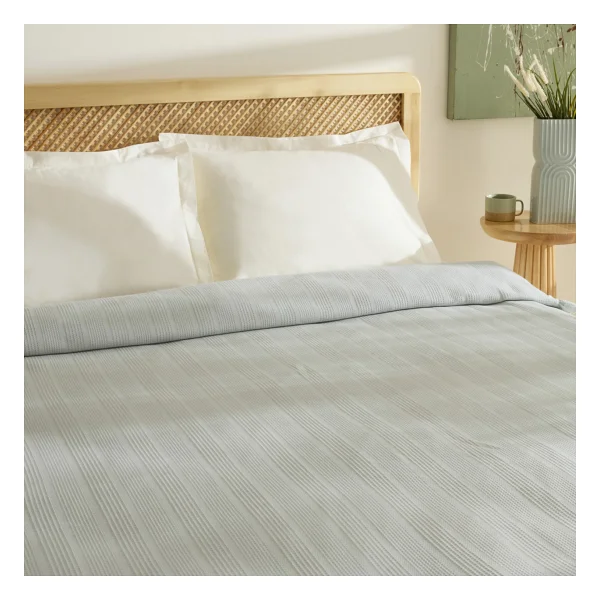 Karaca Home Maye Mint Fırfırlı Çift Kişilik Pike - Görsel 5