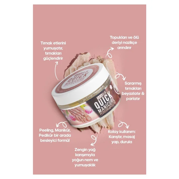 Mara Quick Manicure Hızlı Kolay Manikür & Pedikür Peeling 300 Gr - Görsel 2