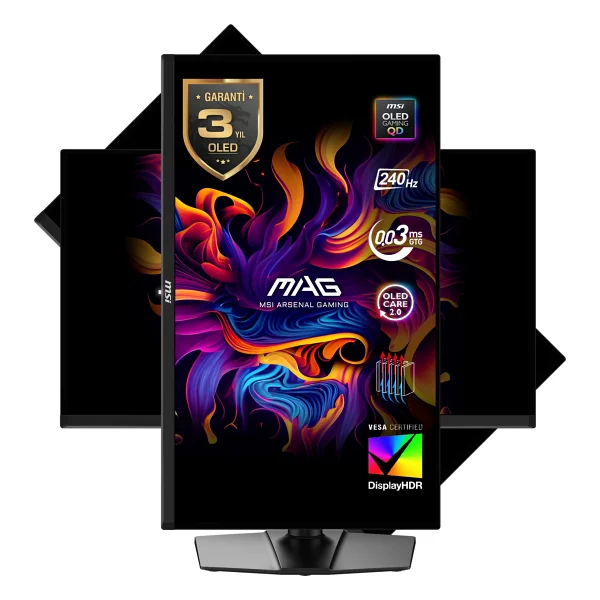Msı Mag 271qp Qd-OLED X24 27" 0.03 Ms 2k Pivot 240 Hz Oyuncu Monitörü - Görsel 6