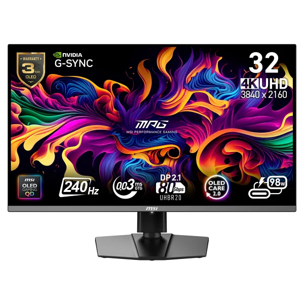 Msı Mpg 322urx Qd-OLED 31.5" 0.03 Ms 4K 240 Hz OLED Oyuncu Monitörü - Görsel 6