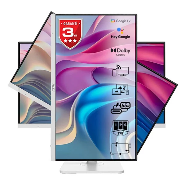 Msı Modern Md272upsw 27" 4 Ms 4K Pivot Ips 60 Hz Monitör - Görsel 6