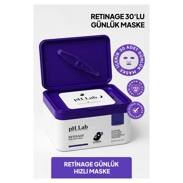 Ph Lab Retinage Daily Quick Günlük 30'lu Yüz Maskesi - Görsel 9