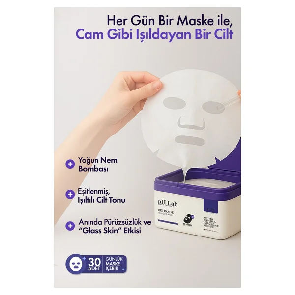 Ph Lab Retinage Daily Quick Günlük 30'lu Yüz Maskesi - Görsel 3