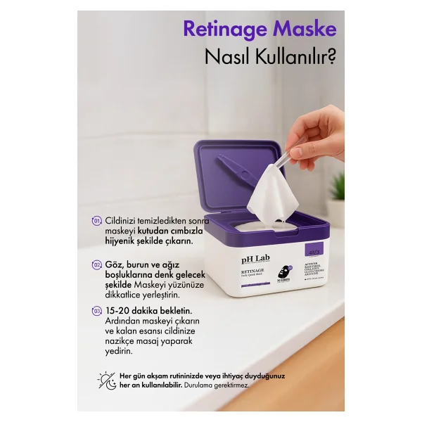 Ph Lab Retinage Daily Quick Günlük 30'lu Yüz Maskesi - Görsel 7