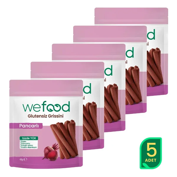 Wefood Glutensiz Grissini Pancarlı 40 G 5'li - Görsel 3