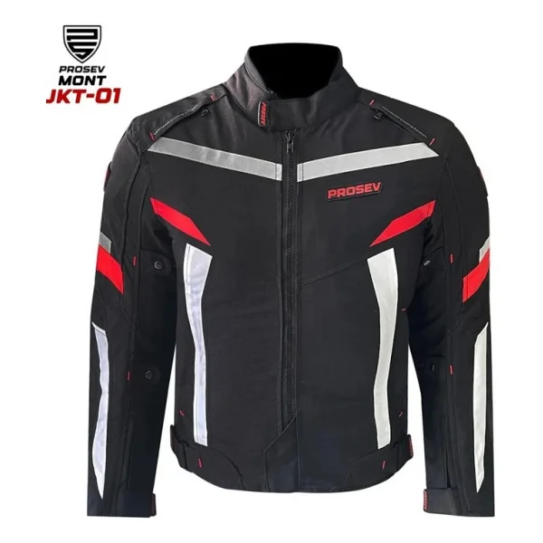 Prosev Jkt01 Siyah-Kırmızı 4 Mevsim Motosiklet Montu - Görsel 6