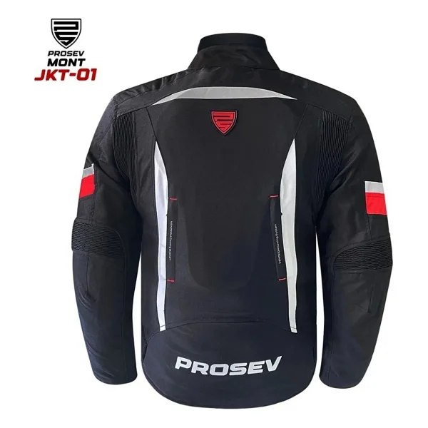Prosev Jkt01 Siyah-Kırmızı 4 Mevsim Motosiklet Montu - Görsel 2