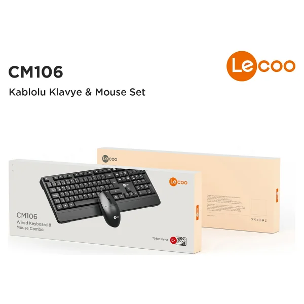 Lenovo Lecoo Cm106 Siyah Kablolu Klavye Mouse Seti - Görsel 9