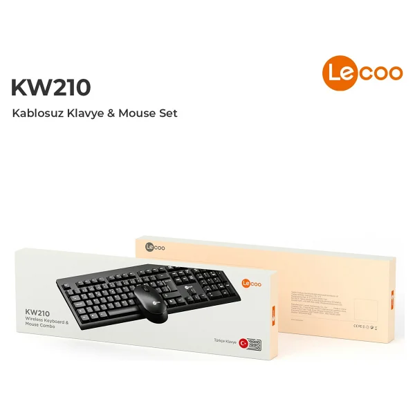 Lenovo Lecoo KW210 Kablosuz Klavye Mouse Seti - Görsel 8
