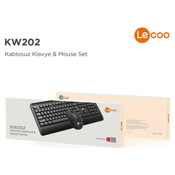 Lenovo Lecoo Kw202 Siyah Kablosuz Klavye Mouse Seti - Görsel 8