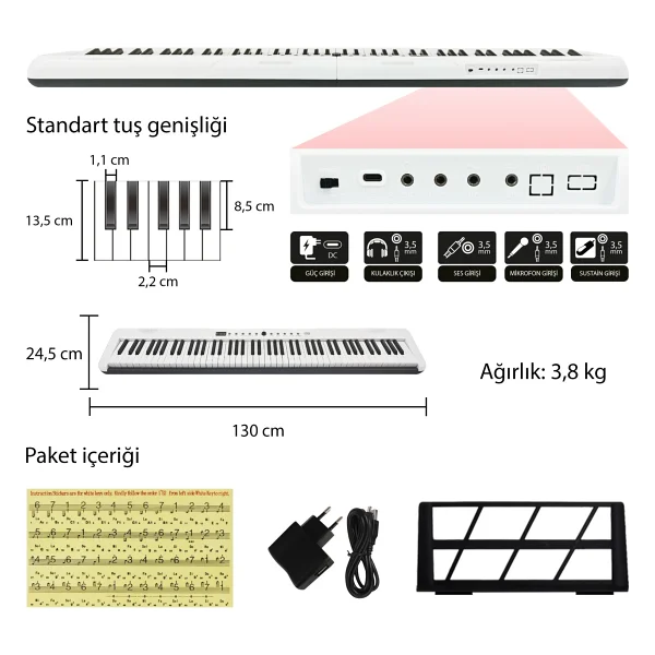Jwin Jdp-3088 88 Tuşlu Dijital Piyano - Görsel 2