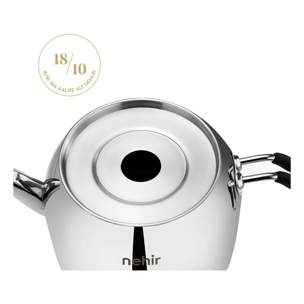 Nehir Modern Mini Boy Çelik Çaydanlık - Görsel 6