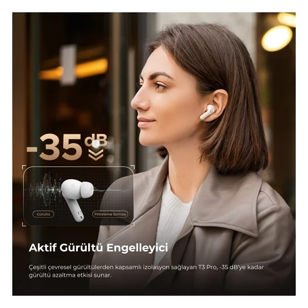 Soundpeats T3 Pro ANC TWS Kulak İçi Bluetooth Kulaklık - Görsel 10