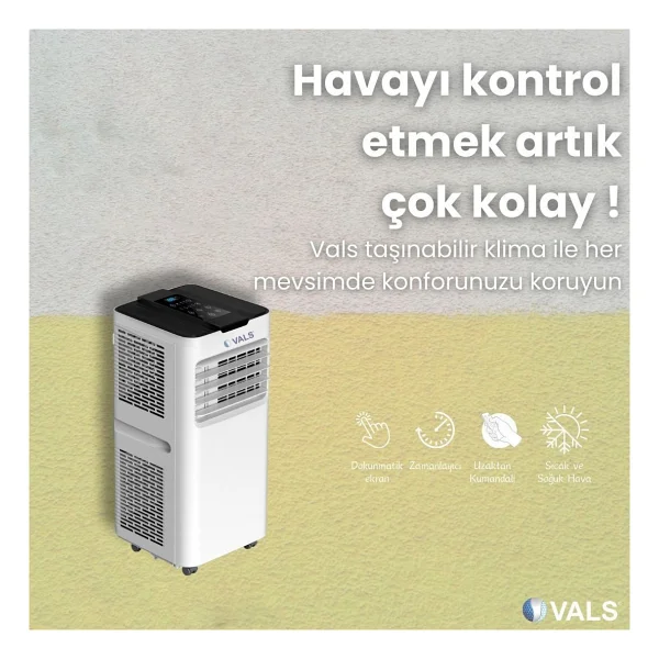 Vals Ac 12 Plr A++ 12000 Btu Mobil Klima - Görsel 2