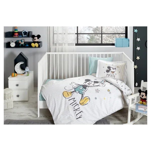 Özdilek Mickey Mouse Good Night Disney Lisanslı Bebek Nevresim Takımı 0247 - Beyaz - Görsel 4