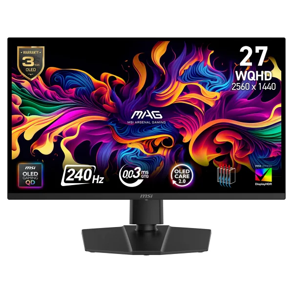 Msı Mag 271qp Qd-OLED X24 27" 0.03 Ms 2k Pivot 240 Hz Oyuncu Monitörü - Görsel 3