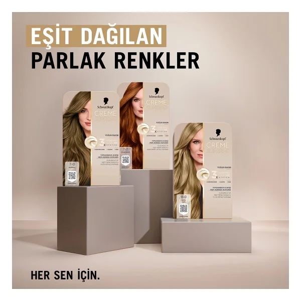 Schwarzkopf Creme Supreme 7.0 Kumral Saç Boyası - Görsel 8