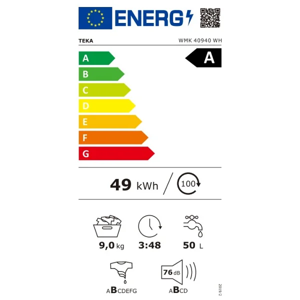 Teka Wmk 40940 Wh 9 Kg 1400 Devir Çamaşır Makinesi - Görsel 5