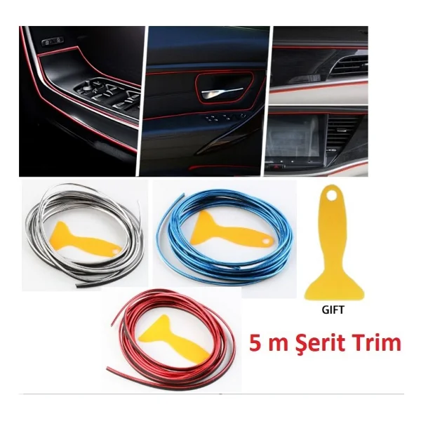 Araba Dekorasyon Şeridi 5 Metre Trim Şeridi - Görsel 5