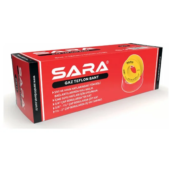 Sara Gaz Teflon Bant (10 Adet) 12mm X 8m - Görsel 2