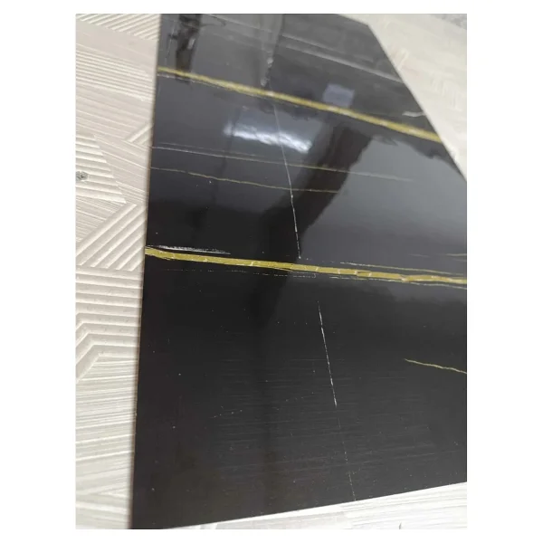 30x60 Cm Mermer Desenli Yapışkanlı Seramik Desen Mutfak-Banyo-Wc Pvc Duvar Kaplama Paneli - Lacivert - Beyaz - Görsel 3