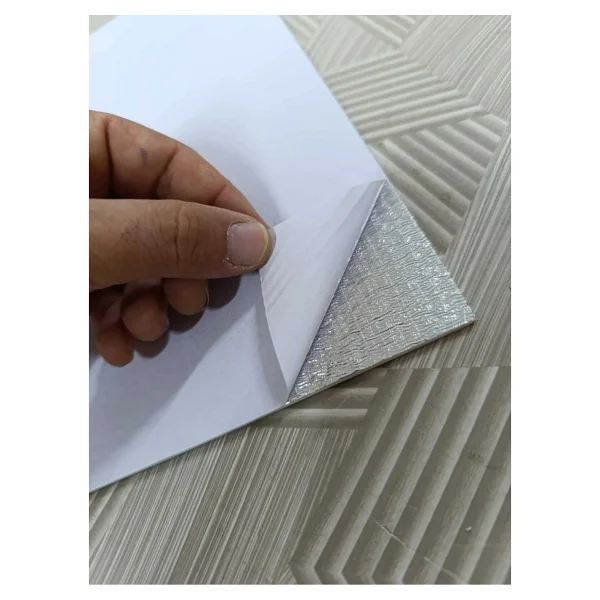30x60 Cm Mermer Desenli Yapışkanlı Seramik Desen Mutfak-Banyo-Wc Pvc Duvar Kaplama Paneli - Lacivert - Beyaz - Görsel 4