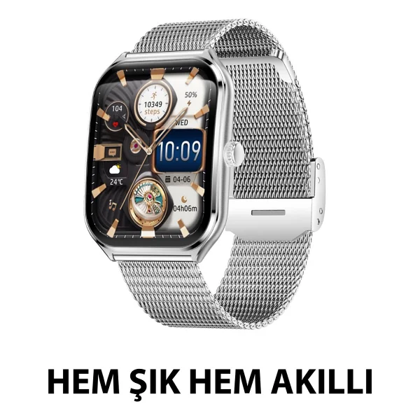 Logia Ultra Thin Edge Gümüş Akıllı Saat - Görsel 2