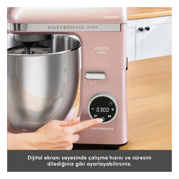 Karaca Mastermaid Chef Ultra D 2000 W Rose Gold 7 Lt Hamur Yoğurma Makinesi - Görsel 7