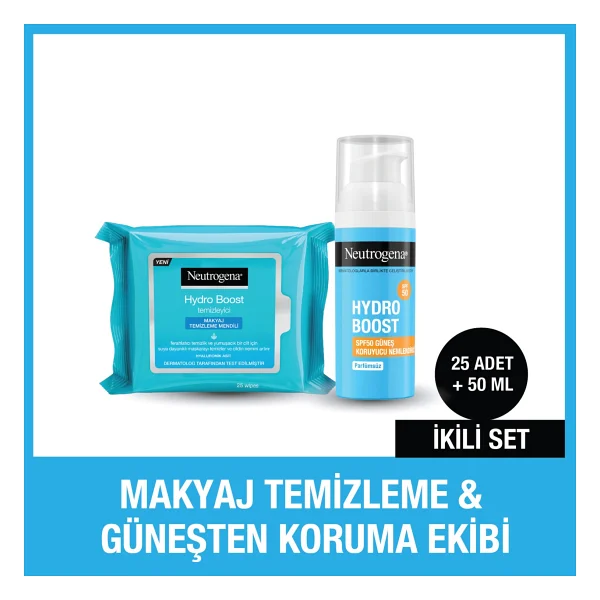 Neutrogena Hydro Boost Spf 50 Nemlendirici + Makyaj Temizleme Mendili - Görsel 2
