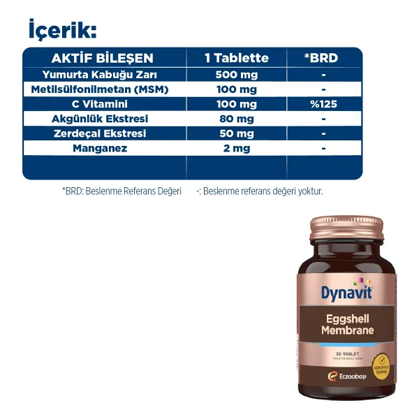 Dynavit Eggshell Membrane 30 Tablet - Görsel 4