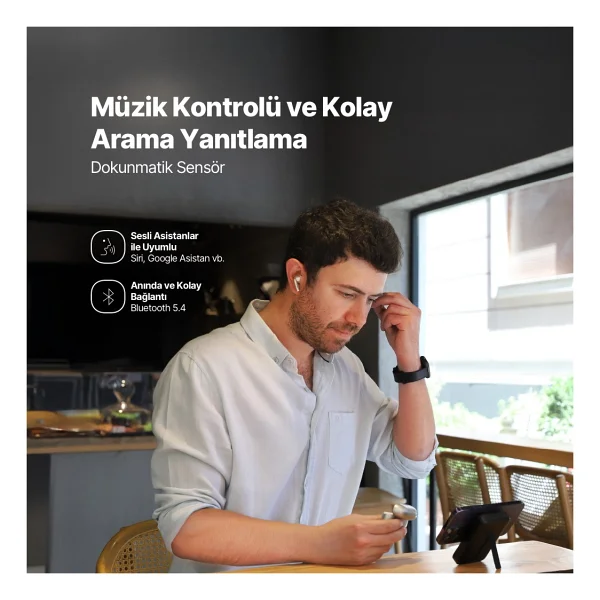 Ttec Airbeat Pro Lcd 2km159 ANC TWS Kulak İçi Bluetooth Kulaklık - Görsel 5