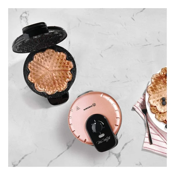 Korkmaz A319-03 Mia Rose Gold Waffle Makinesi - Görsel 5