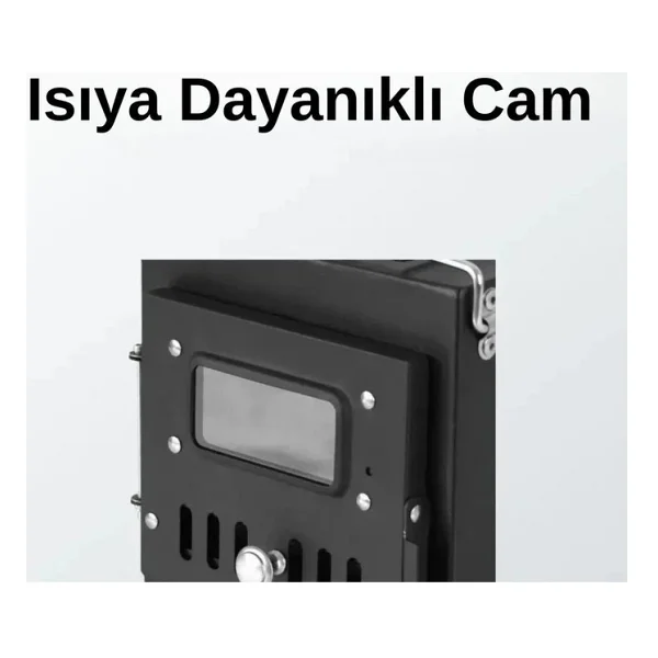 Madfox Woodlander Portatif Katlanır Kamp Çadır Sobası Siyah - Görsel 6