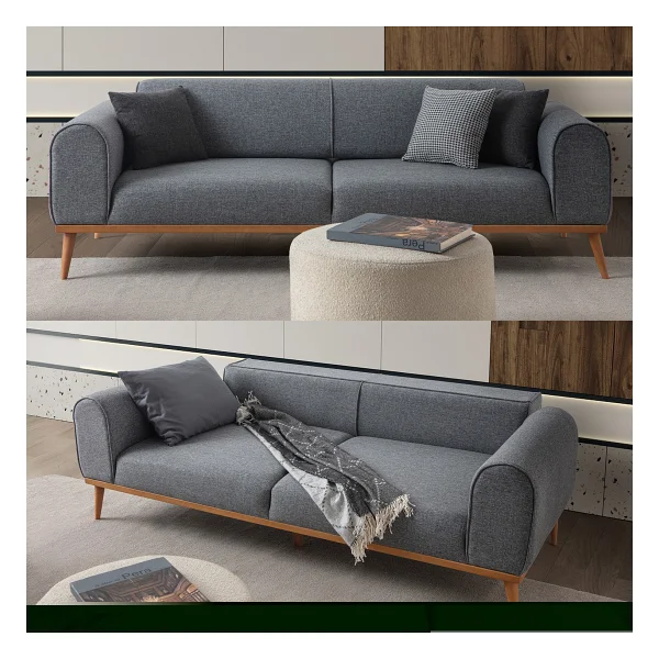 Edsy Home Rebull 3'lü Koltuk Kahverengi - Görsel 9