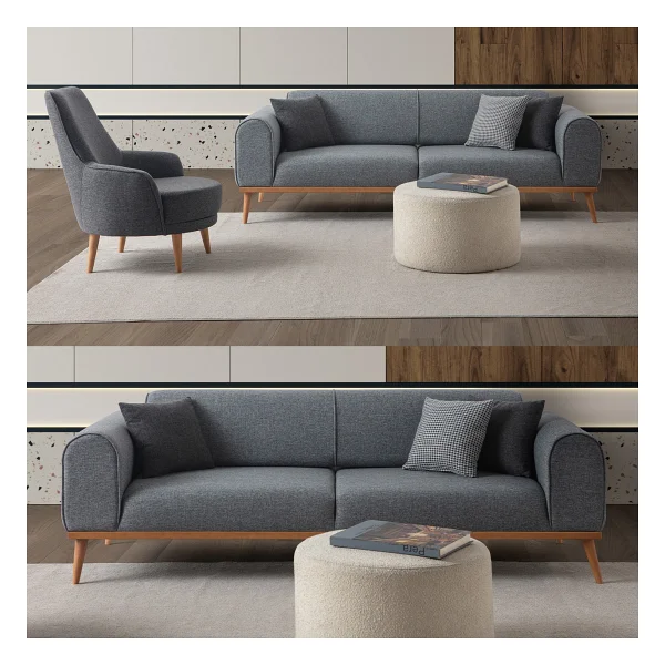 Edsy Home Rebull 3+1 Koltuk Takımı Kahverengi - Görsel 9