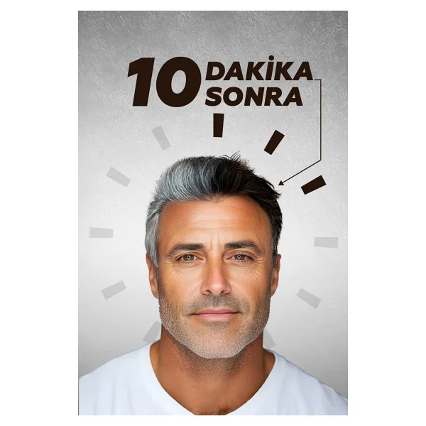 Softto Plus Brown Hair Anında Etkili Beyaz Kapatıcı Koyu Kahverengi Şampuan Boya 25 ml x 10 Adet - Görsel 3