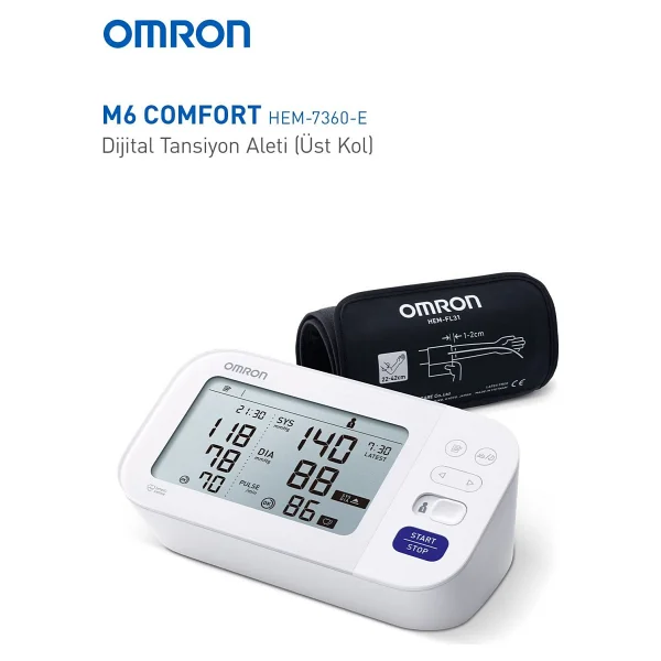 Omron M6 Comfort Afib Hem-7380-E Koldan Dijital Tansiyon Aleti - Görsel 3