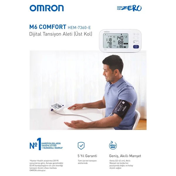 Omron M6 Comfort Afib Hem-7380-E Koldan Dijital Tansiyon Aleti - Görsel 5