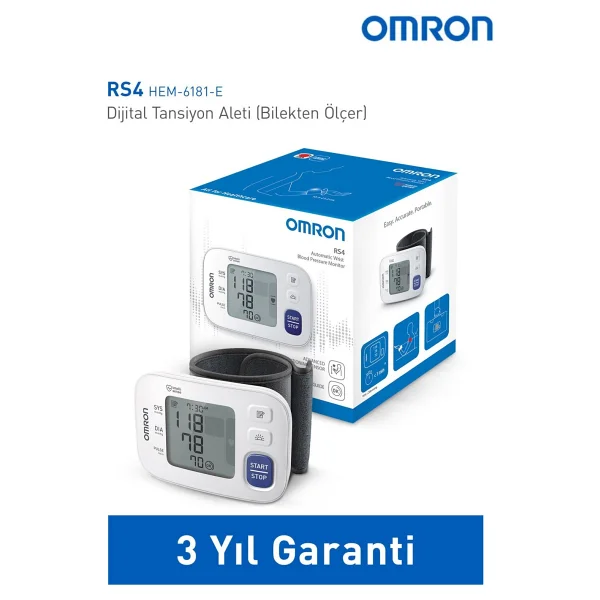 Omron Rs4 Hem-6181-E Intellisense Bilekten Dijital Tansiyon Aleti - Görsel 6