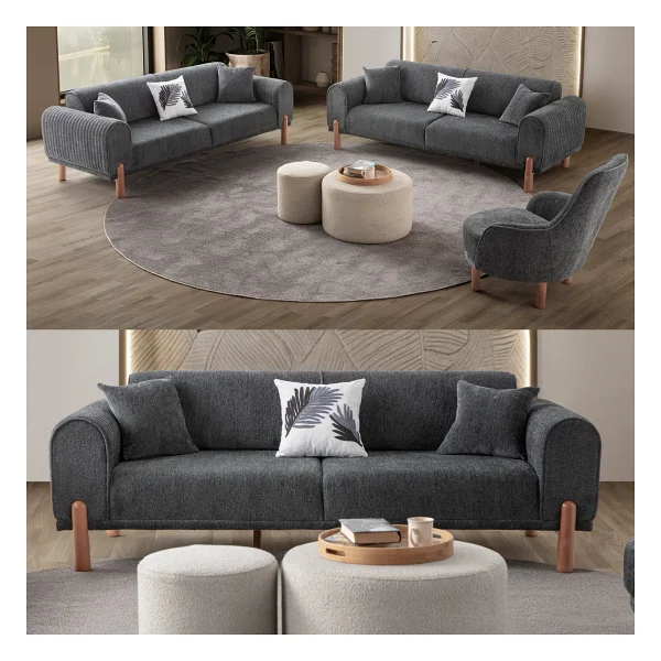 Edsy Home Armoni 3+3 Koltuk Takımı Krem - Görsel 9
