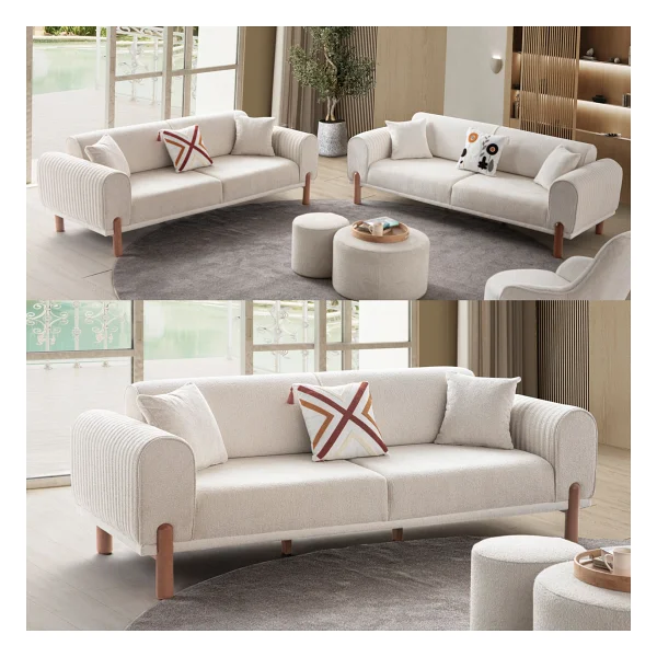Edsy Home Armoni 3+3 Koltuk Takımı Krem - Görsel 7