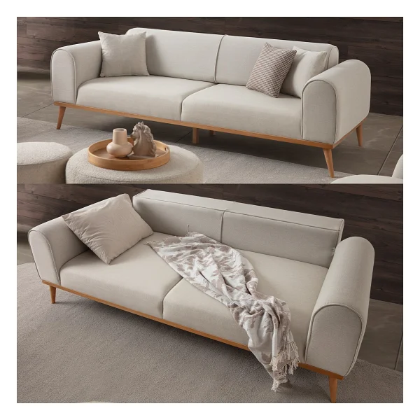 Edsy Home Rebull 3'lü Koltuk Kahverengi - Görsel 8