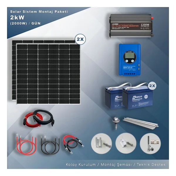 Matech 2 Kw Maxı Solar Paket Sistem (2000w/Gün) - Görsel 9
