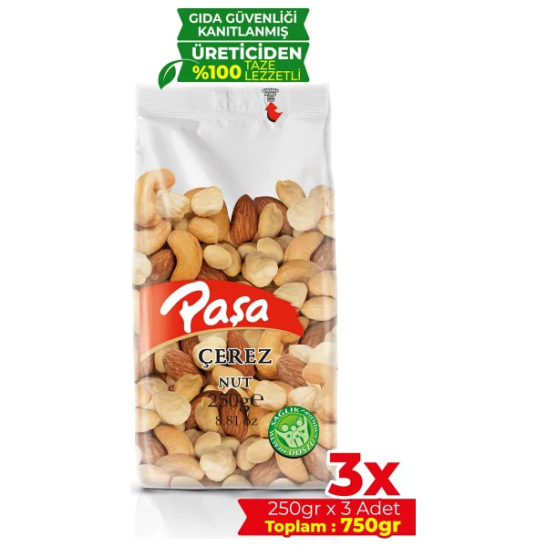 Paşa Kuruyemiş Kavrulmuş Karışık Kuruyemiş 250 Gr 3'lü - Görsel 8