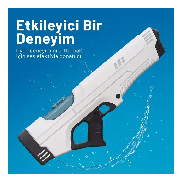 Şarjlı Su Tabancası Otomatik Dolum T-09 - Beyaz - Görsel 4