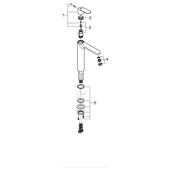 Grohe Eurocosmo XL 23921000 Tek Kumandalı Lavabo Bataryası - Görsel 7