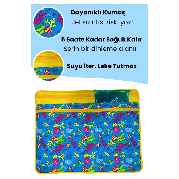 Havhav Serinletici Köpek Minderi 70x50 Cm - 2 Jel Dahil Su Geçirmez Ve Katlanabilir Kumaş - Mavi - 70 X 50 Cm - Görsel 5